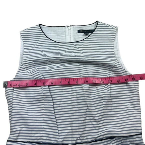 BROOKS BROTHERS: NWT Striped Embroidered Eyelet Lace Sleeveless Dress -Size 4